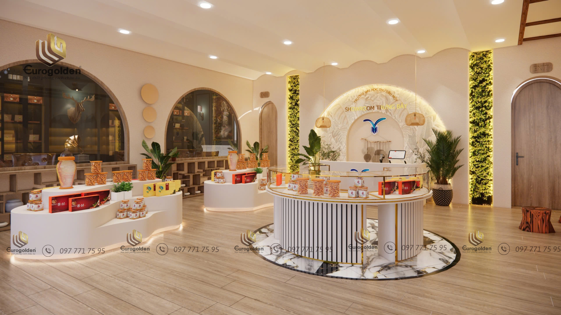 thiết kế nội thất showroom Yến Sào