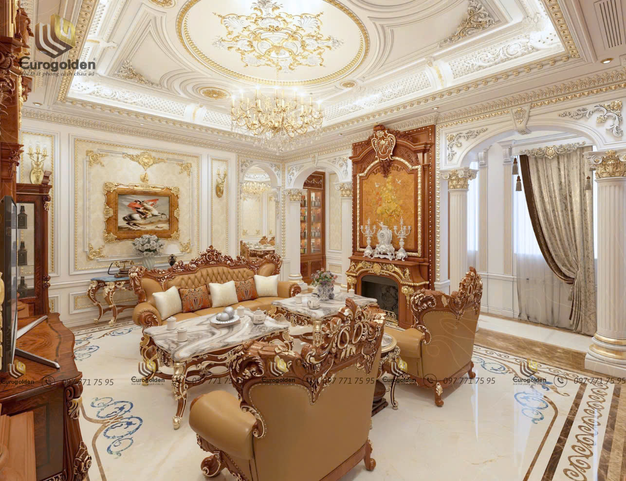 nội thất biệt thự phong cách cổ điển