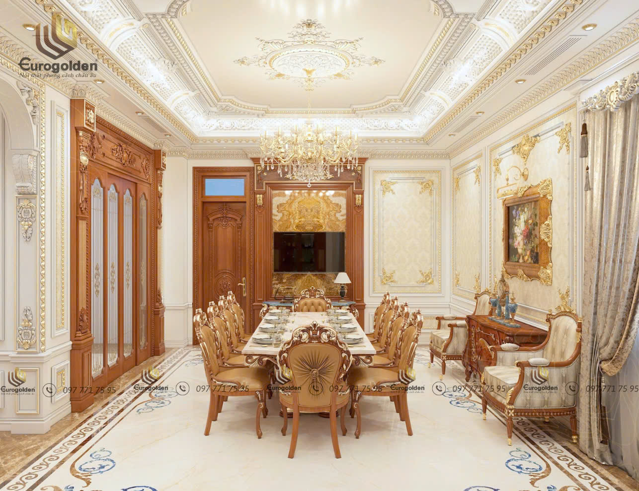 nội thất biệt thự phong cách cổ điển