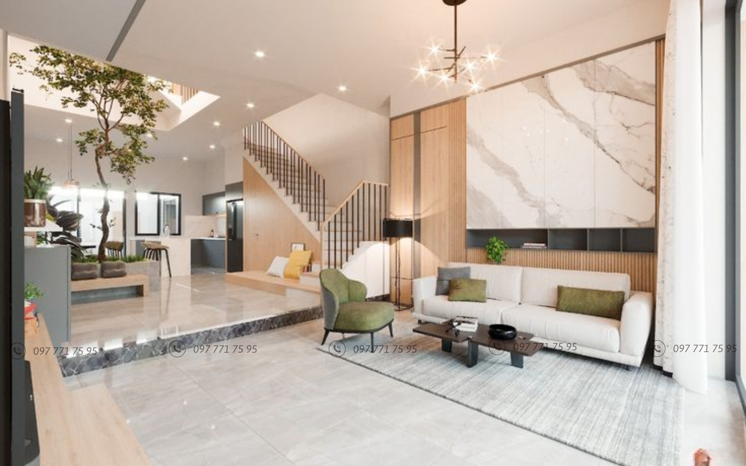 vật liệu thi công nội thất nhà phố 3 tầng